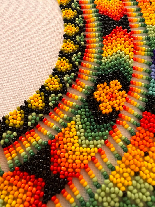 Collar grande redondo de colores - Yanacona