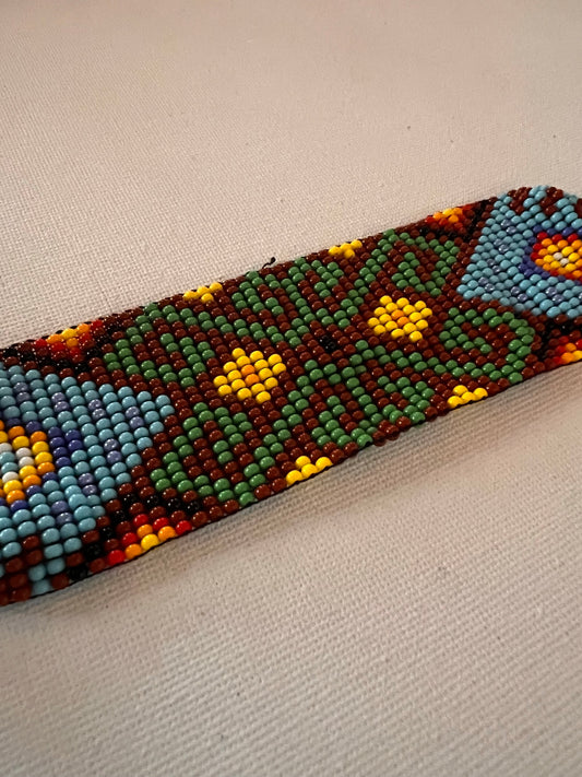 Mehrfarbiges Huni-Kuin-Armband 4 cm x 18 cm