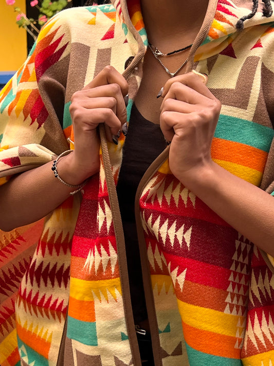 Beautiful multicoloured poncho