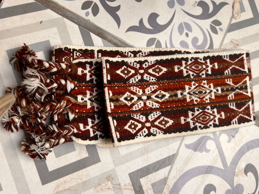 Brown white ceremony belt 9 cm x 200 cm