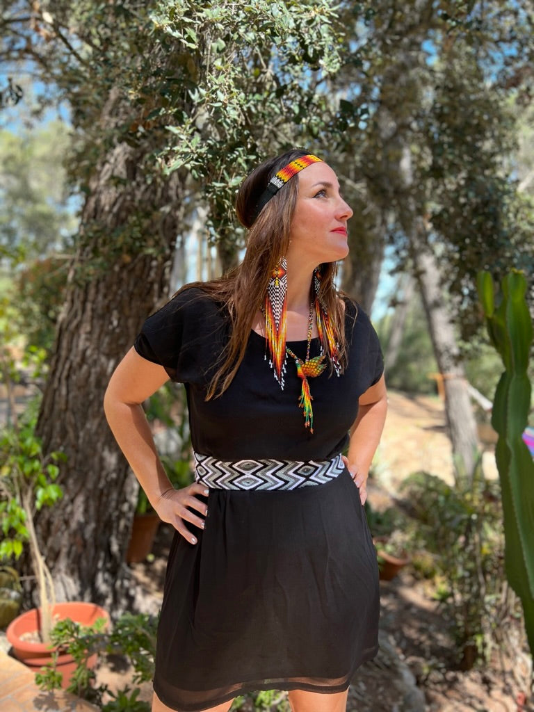 Lange Feuerohrringe Yawanawá