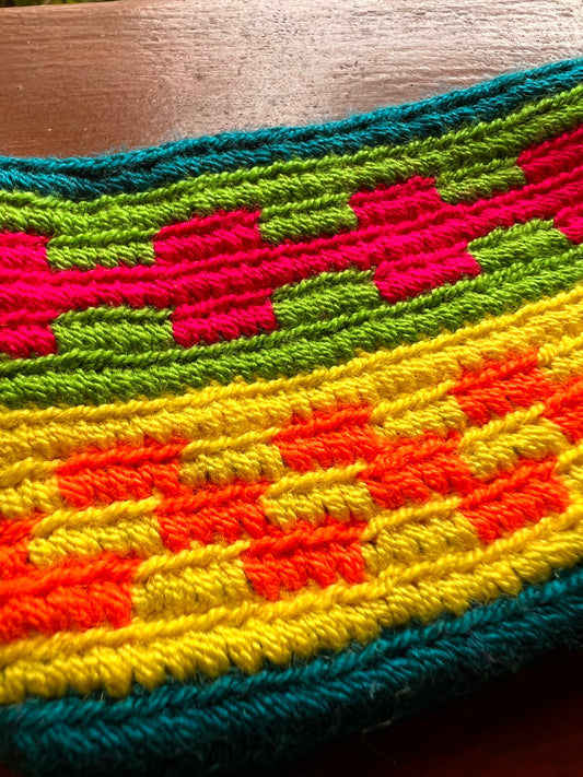 Mehrfarbige Wayúu-Mini-Geldbörse