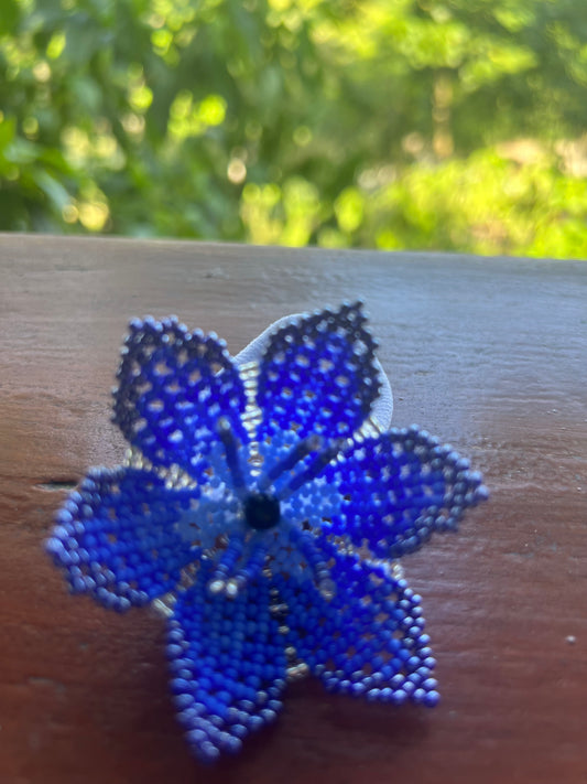 Azul violeta Flor del pelo Inga Kamentsa