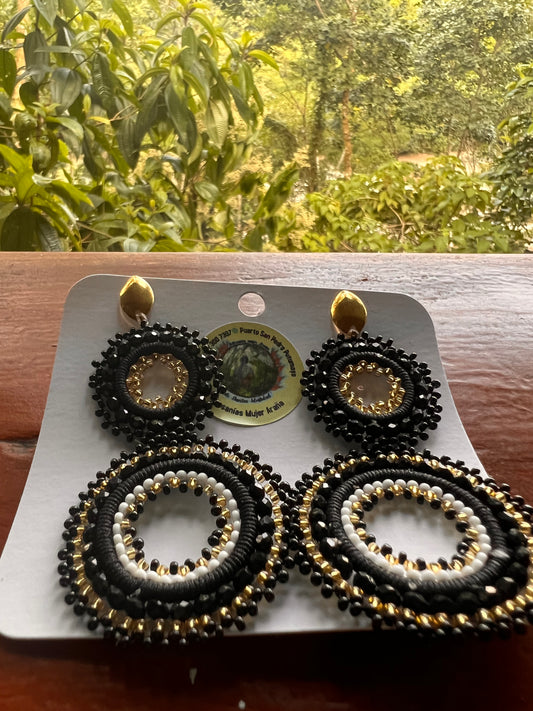 Planeten bei Nacht Ohrringe Yanacona