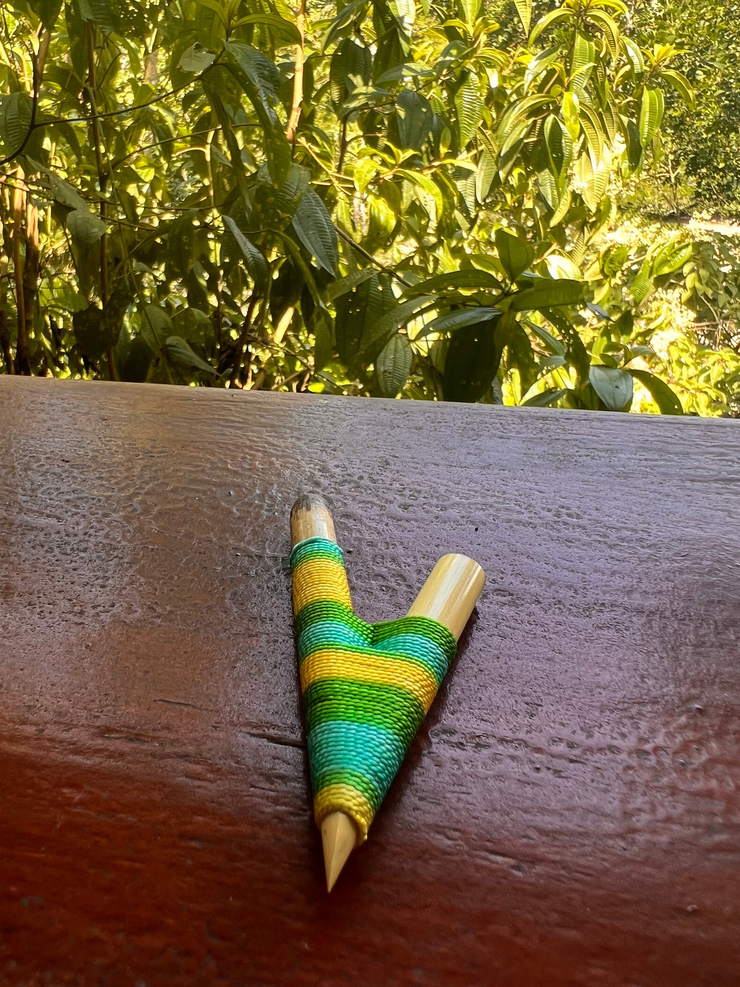 Grün-gelber Bambus Kuripe