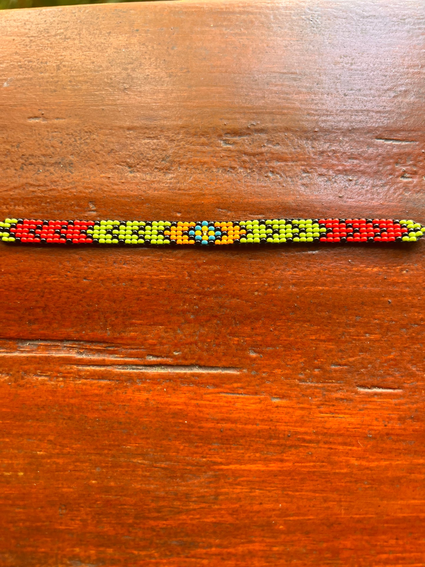 Grün-rotes Armband Yanacona 1 cm x 13 cm