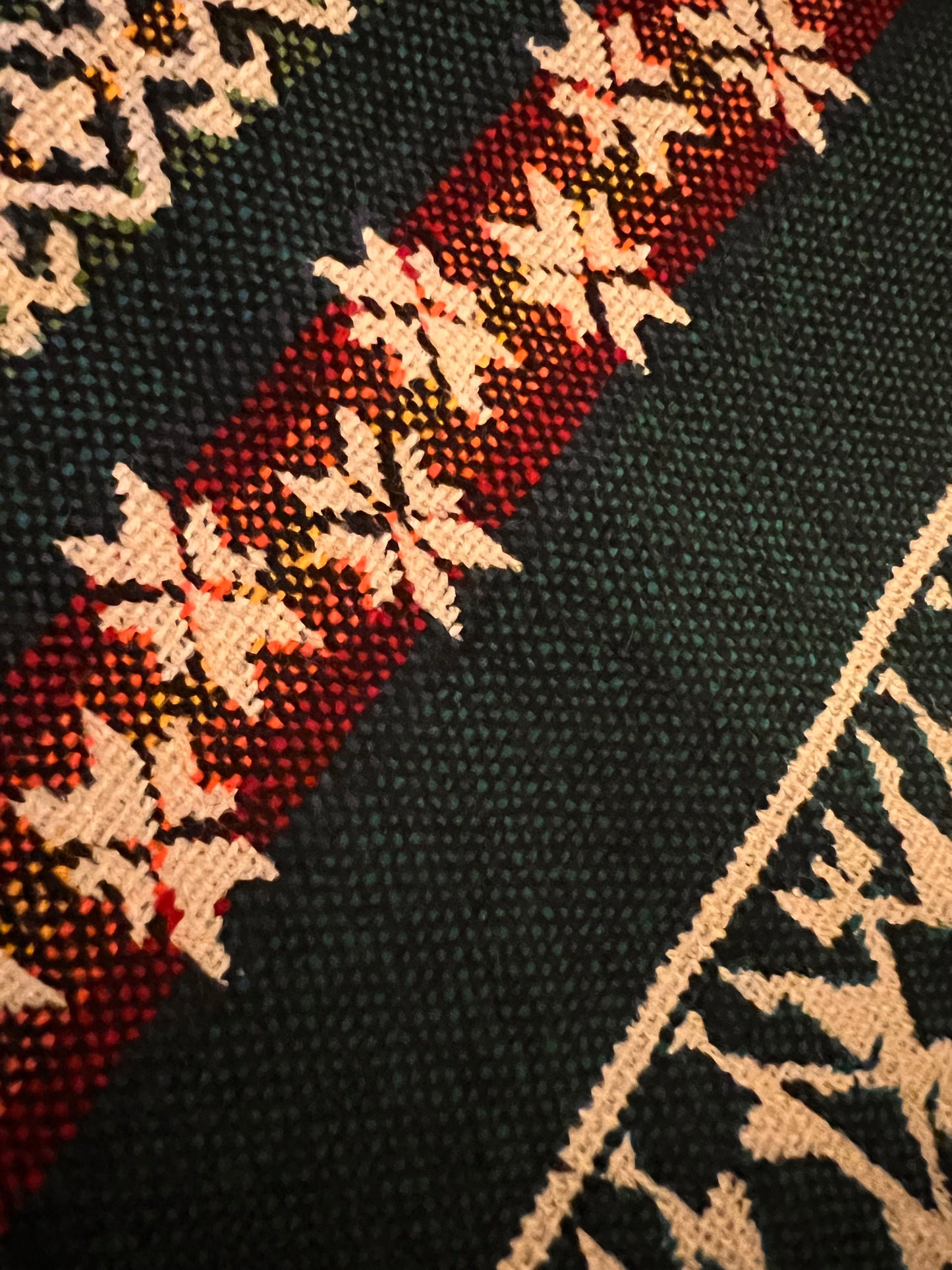 Dark green table cloth with Tree of life 52 x 156 cm