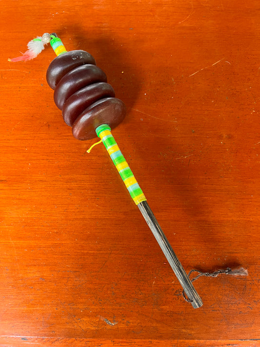 Jungle rattle w/feather
