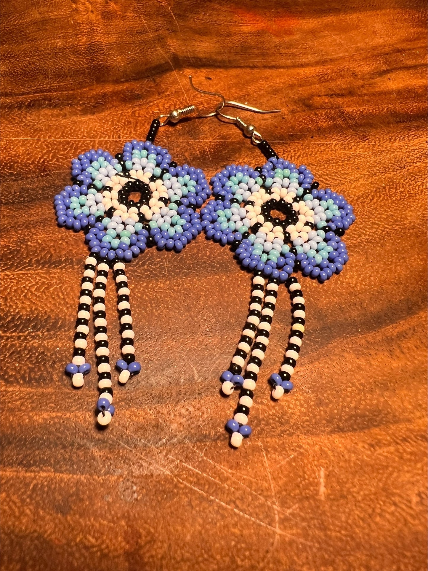 Winter blue flowers
