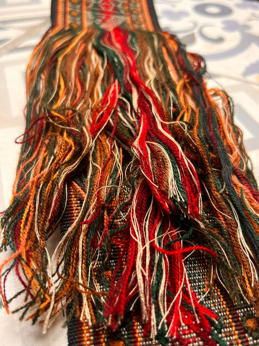 Dark brown ceremony belt 7 cm x 200 cm