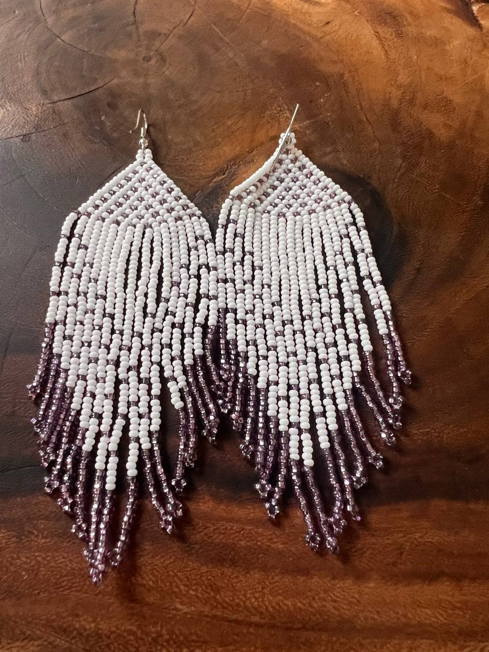 Pendientes Blanco y Negro Inga