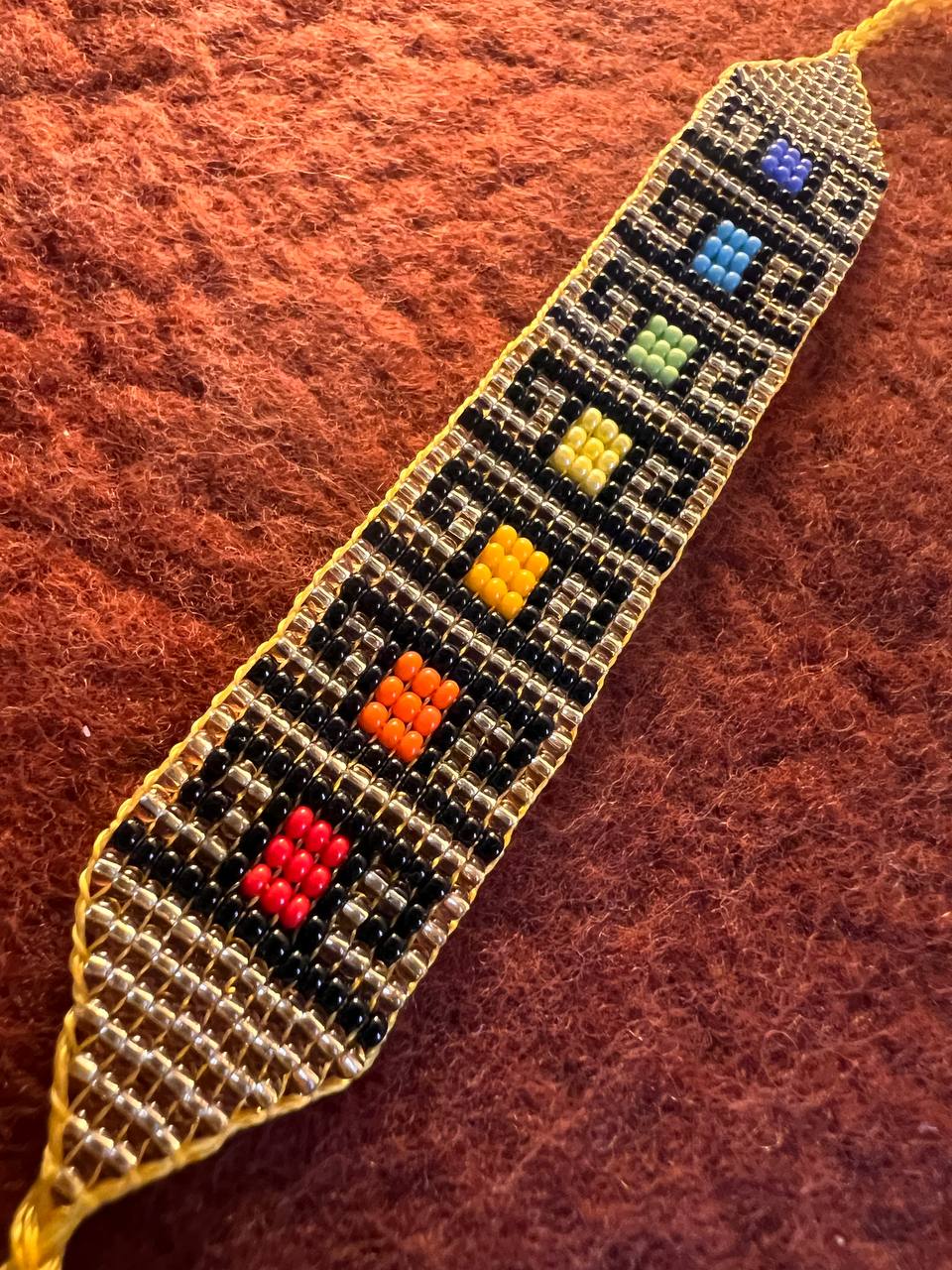 Golden black bracelet 2,5 cm x 15 cm