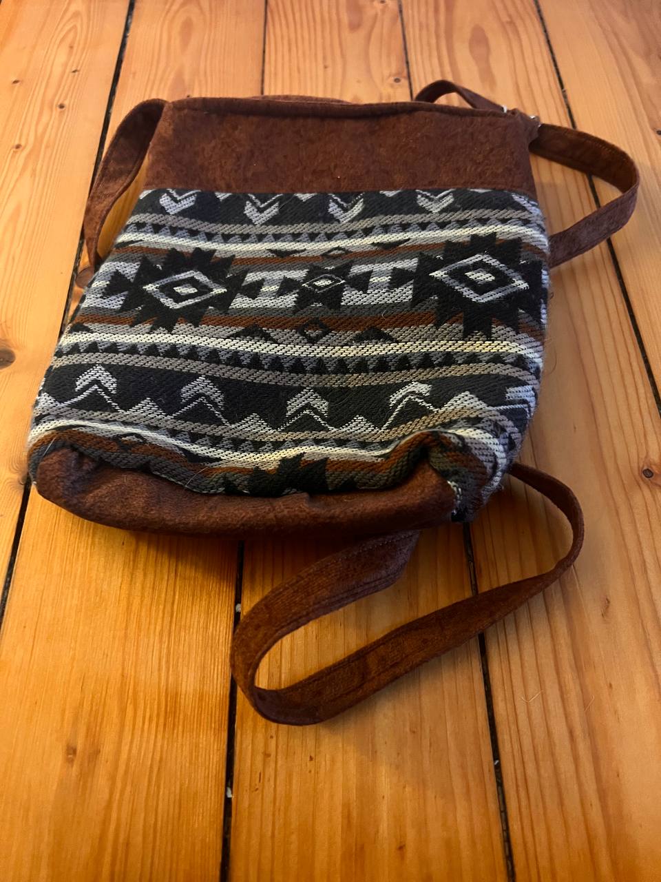 Blue hand bag 22x22 cm