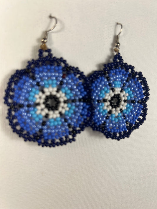 Pendientes de flores azules