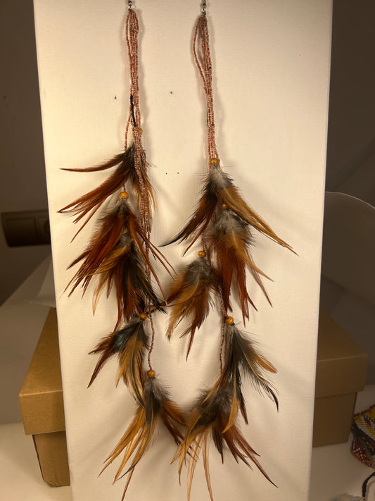 Pendientes plumas Yawanawá