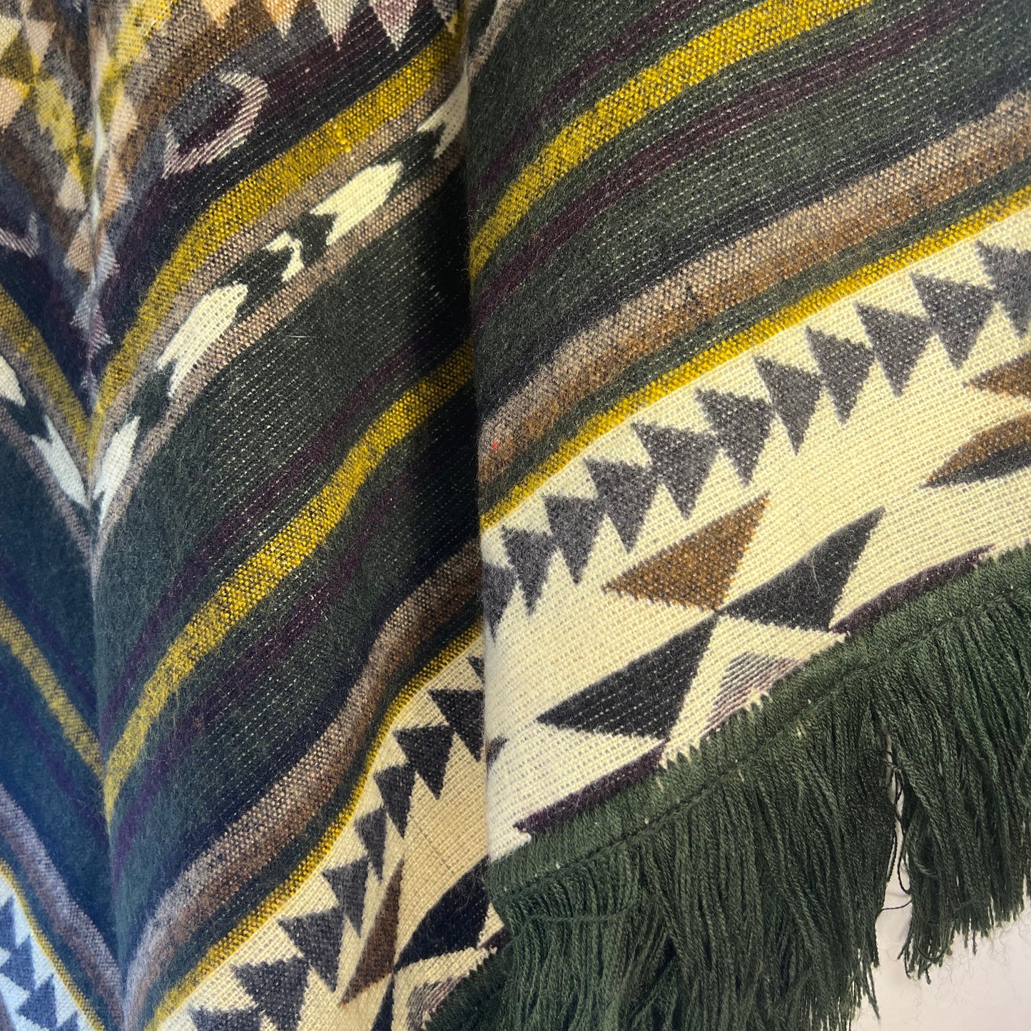 Winterponcho - dunkelgrün