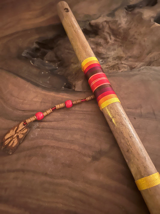 Shamanic flute Pingullo - Red 63 cm