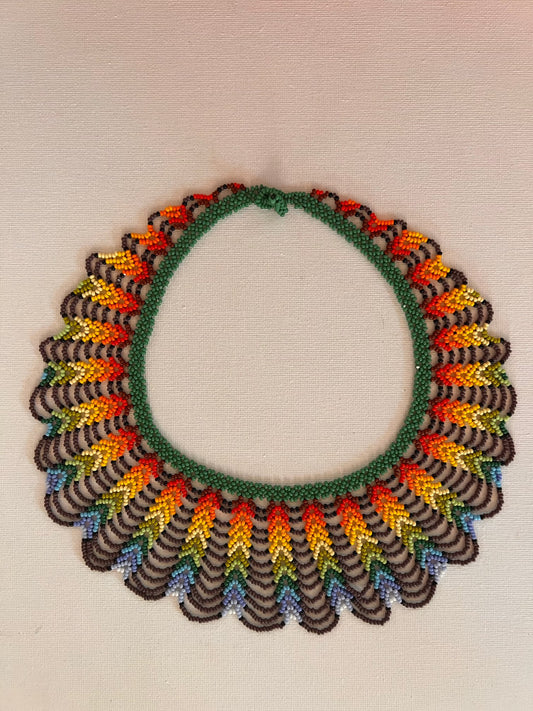 Small multicolour round necklace - Yanacona