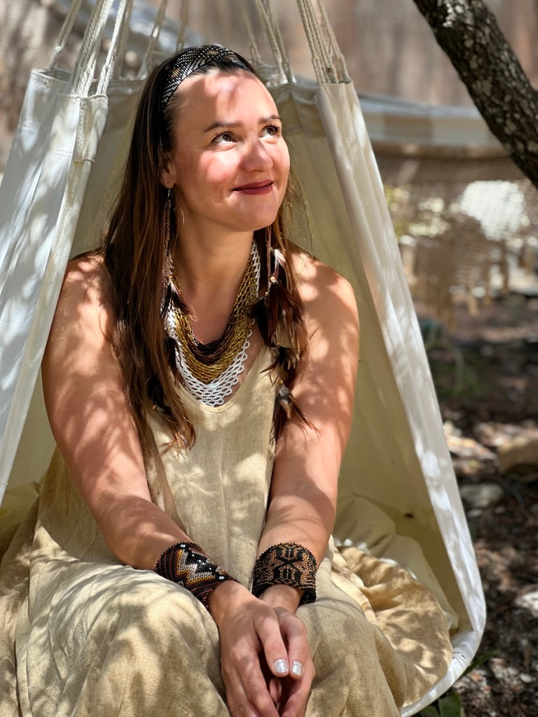 Earrings Yawanawá feathers