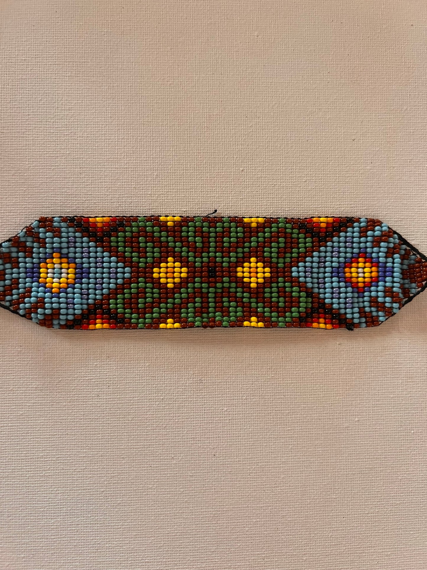 Multicoloured Huni Kuin bracelet 4 cm x 18 cm