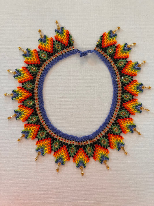 Small round colourful necklace - Yanacona