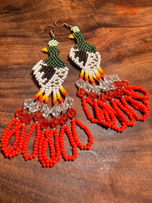 Pendientes Blanco y Negro Inga