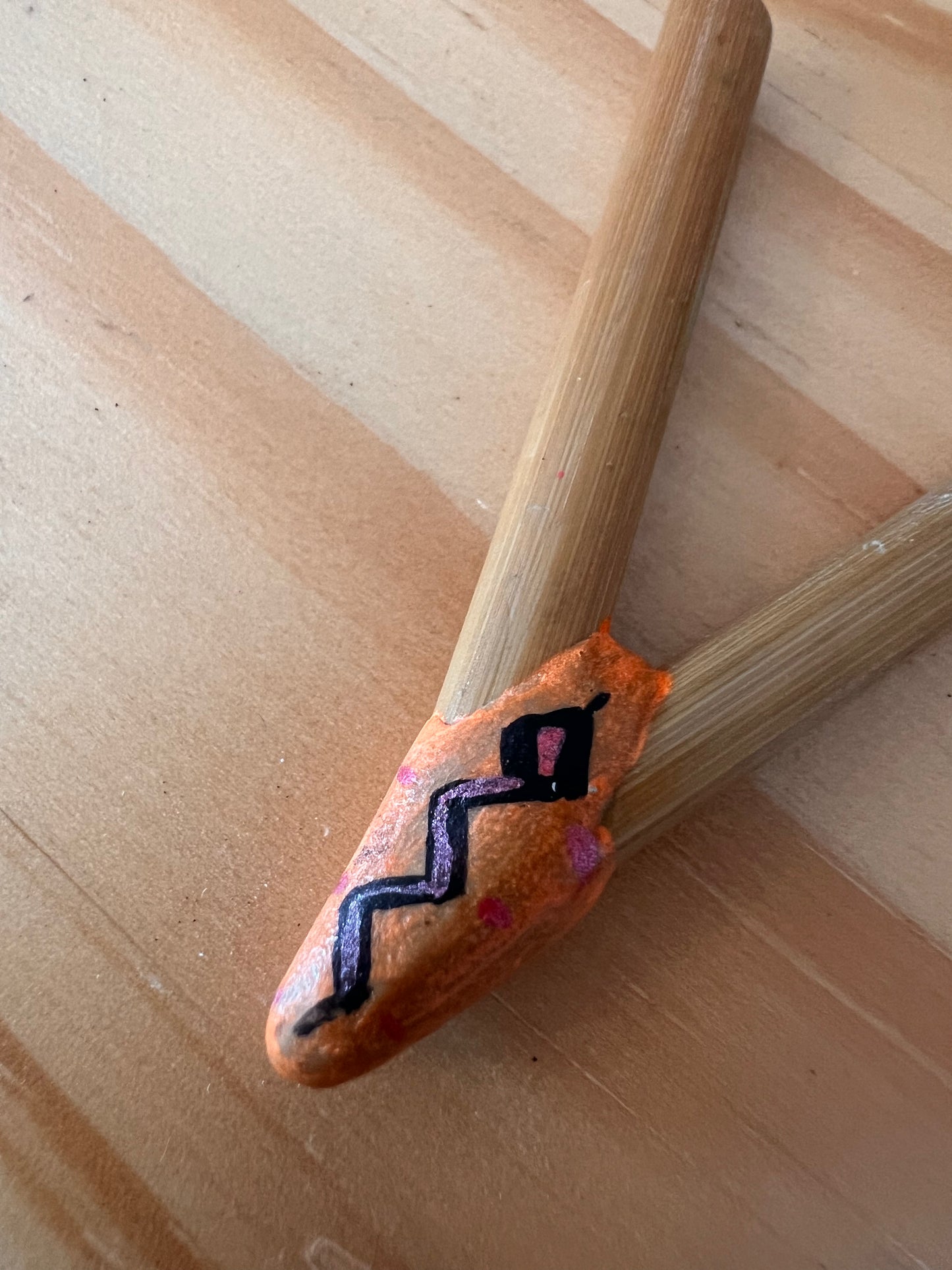 Slim Bamboo Kuripe with snake patch