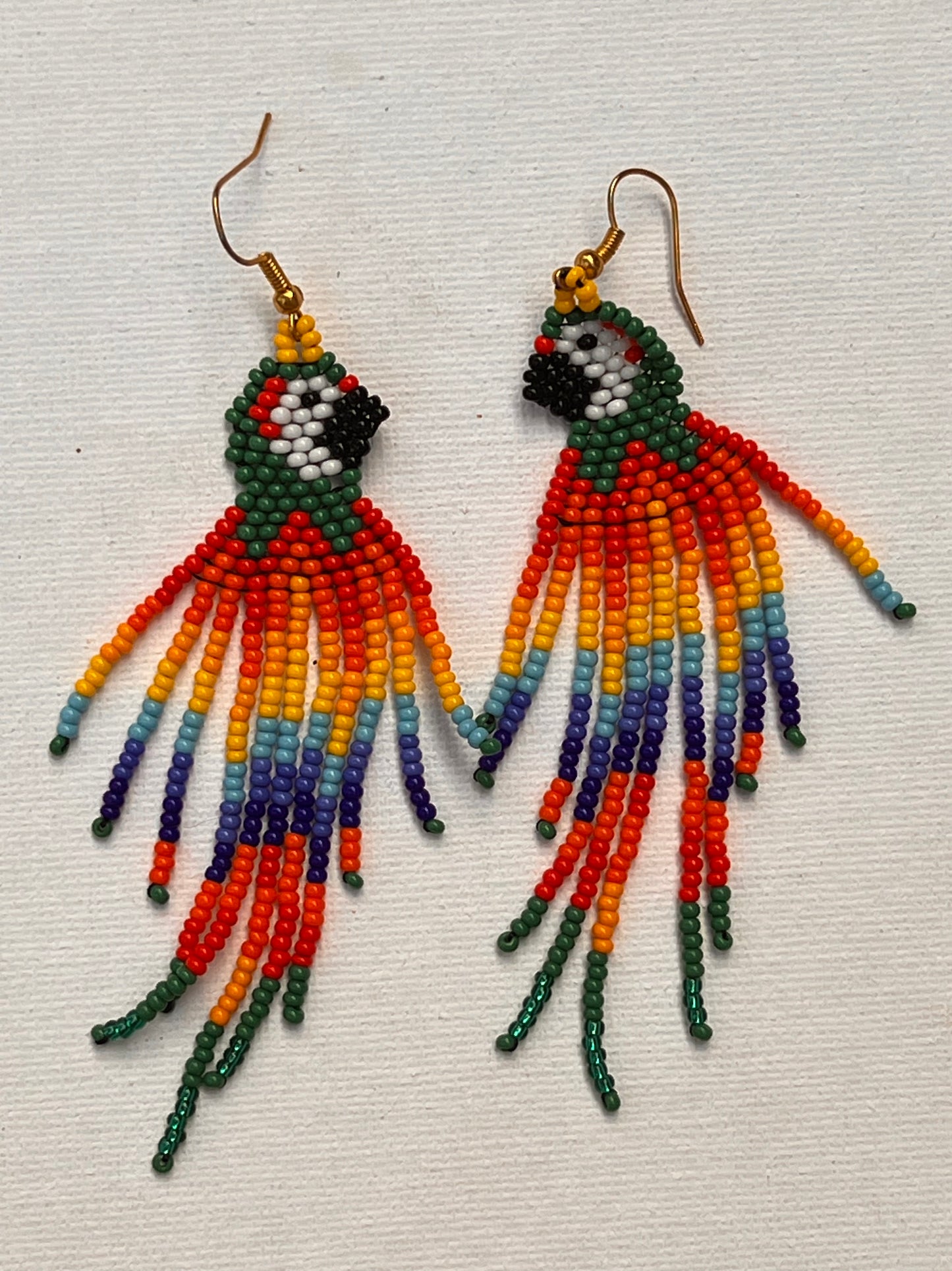 Guacamayo earrings Mujer Araña (Yanacona)