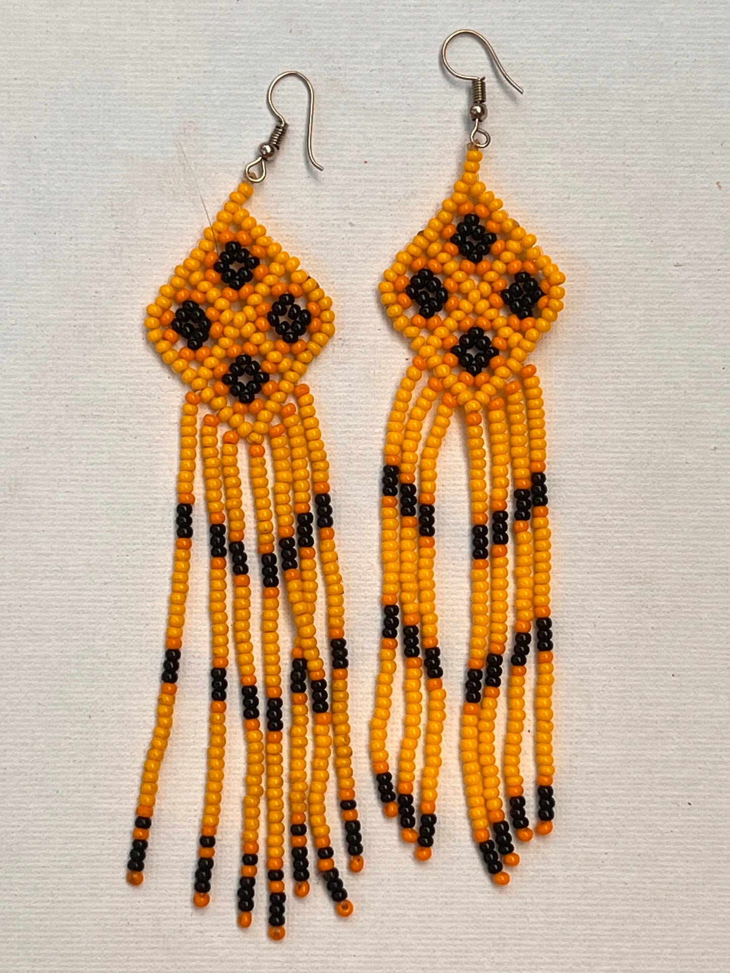 Yellow Huni Kuin earrings