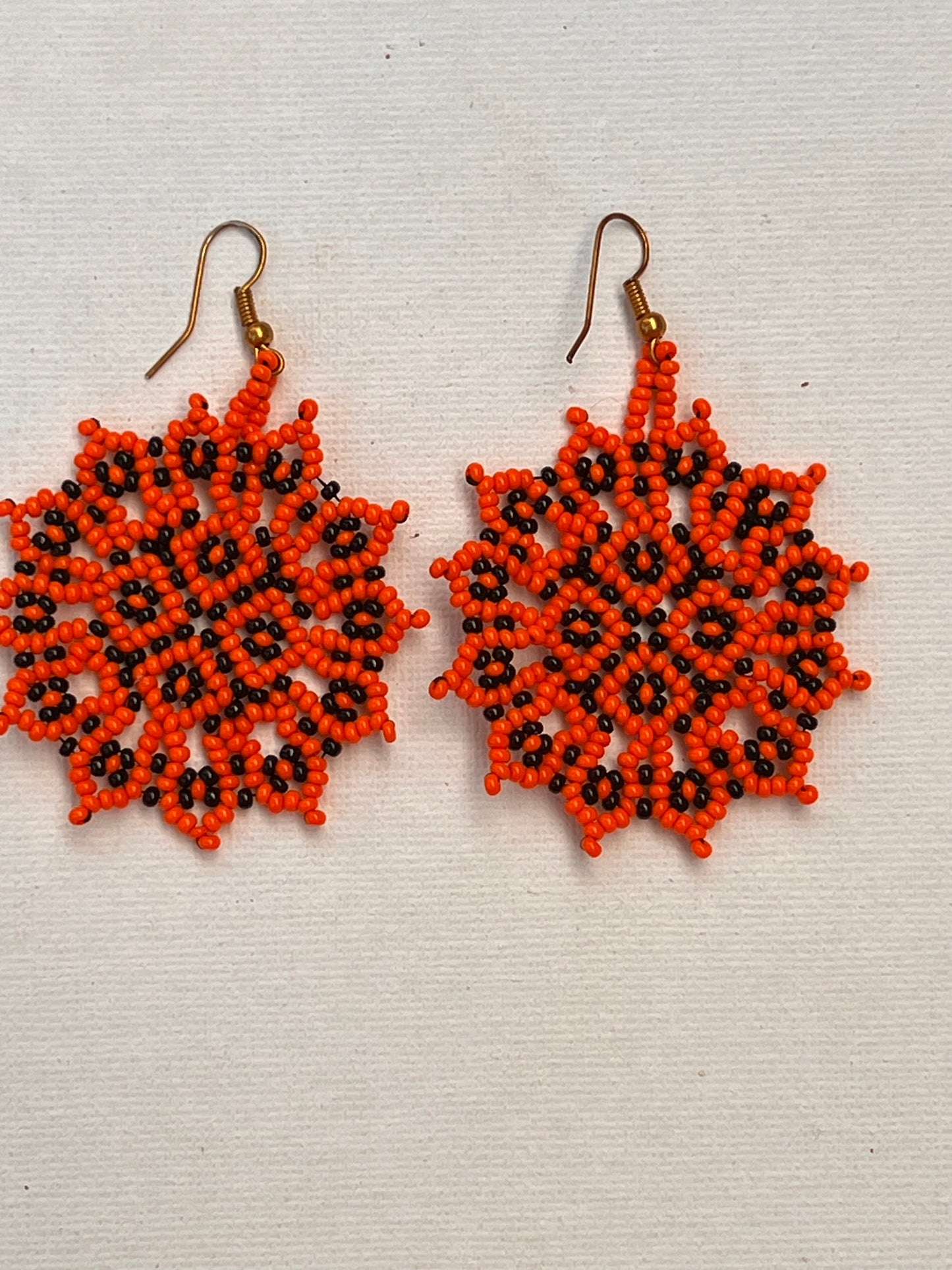 Orange flower earrings Siona