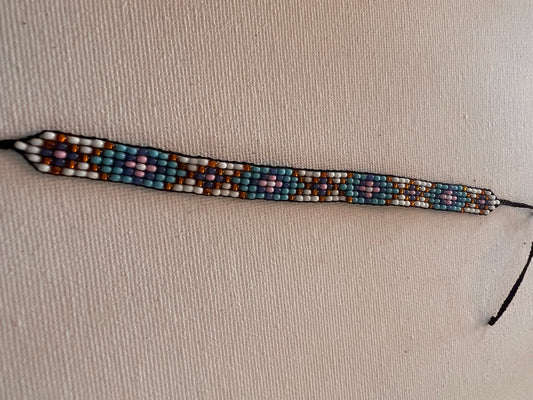 Light blue-brown bracelet Yanacona 1 cm x 12 cm