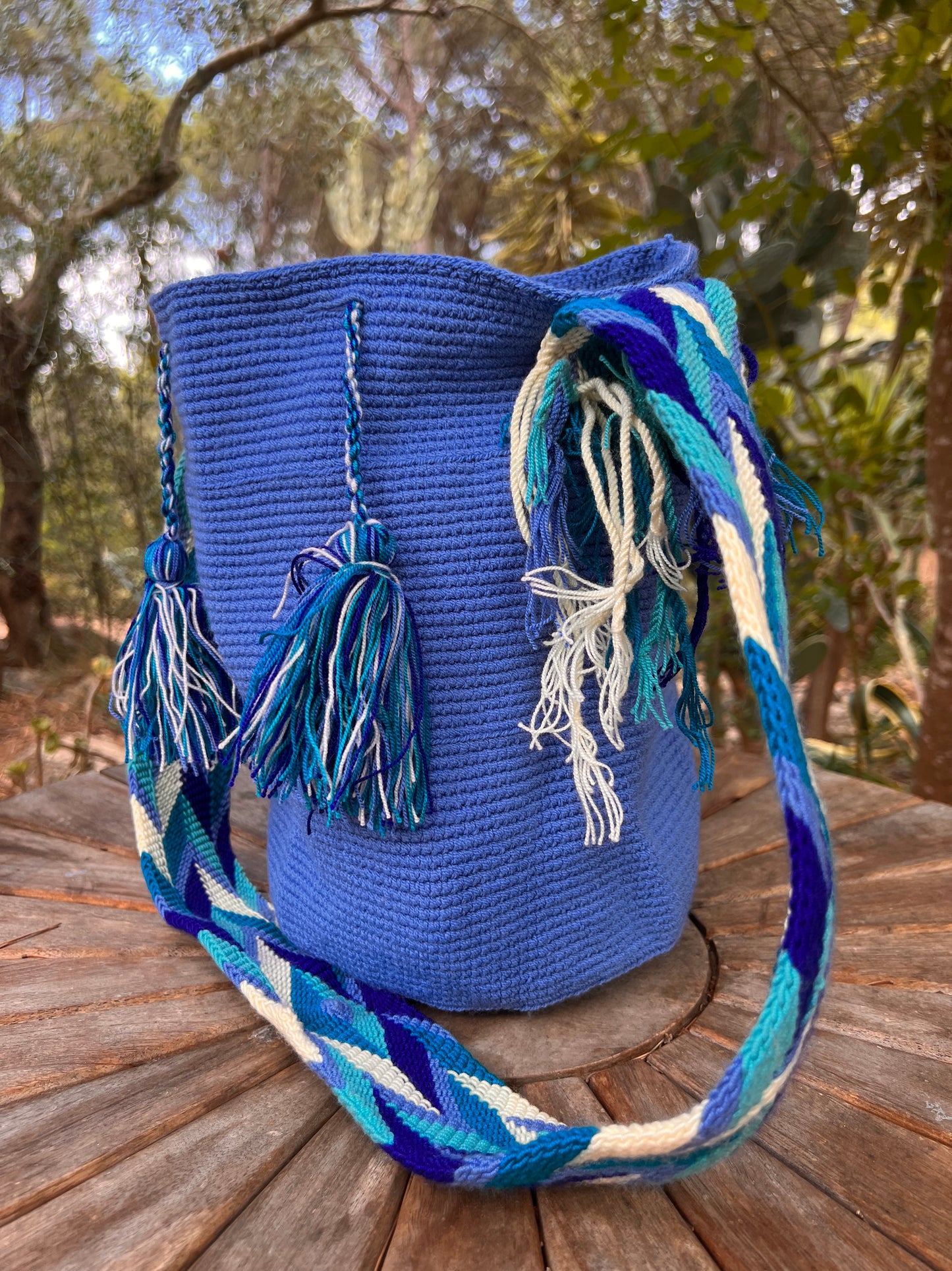 Blue Wayuu bag