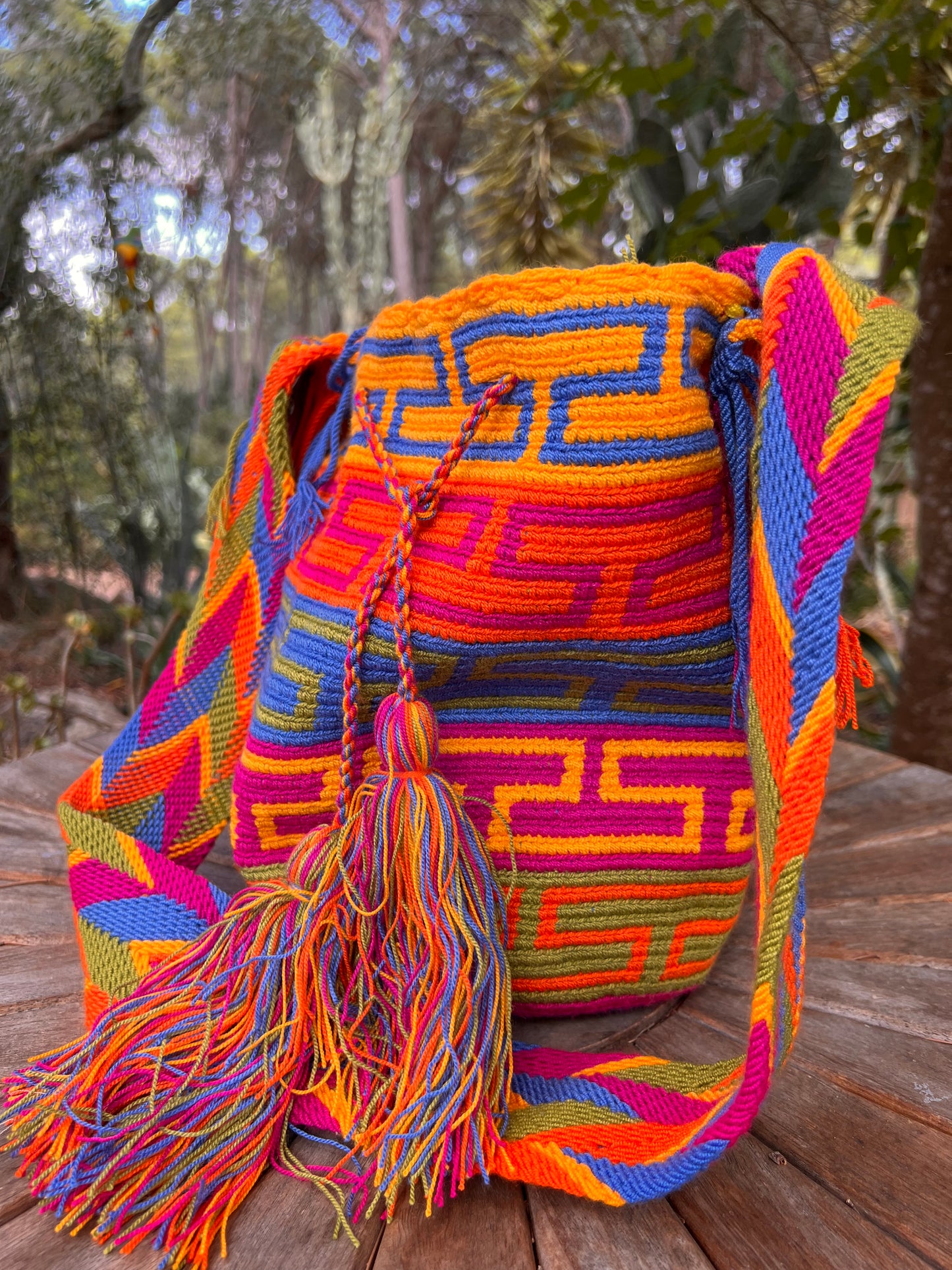 Multi coloured Wayuu bag