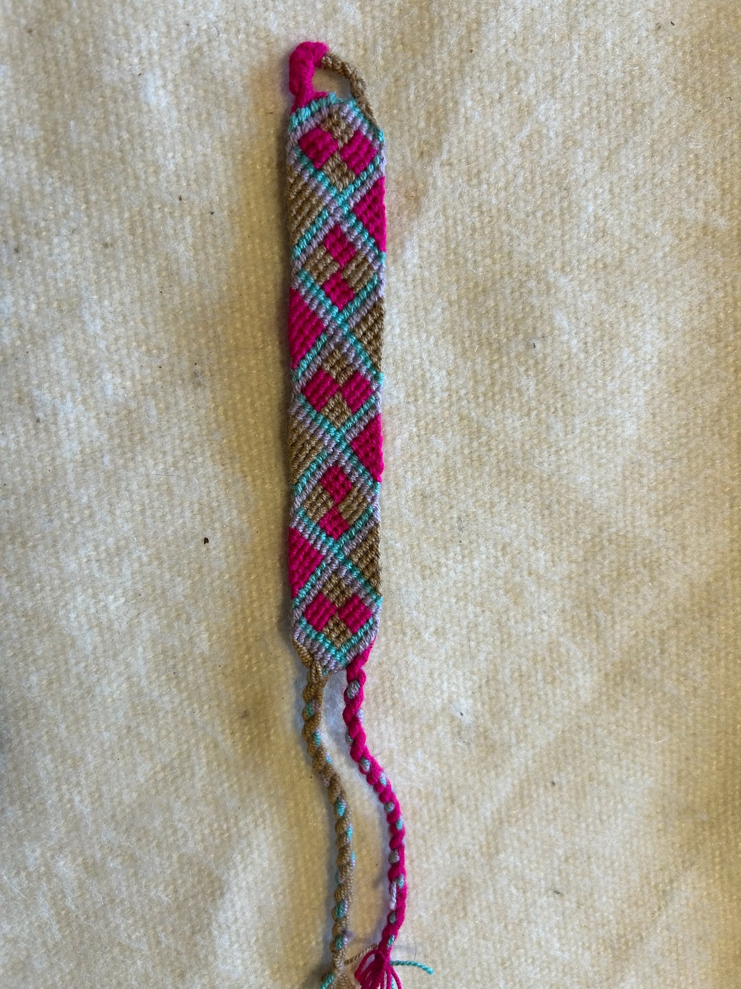 Wayúu Bracelet pink/blue/brown