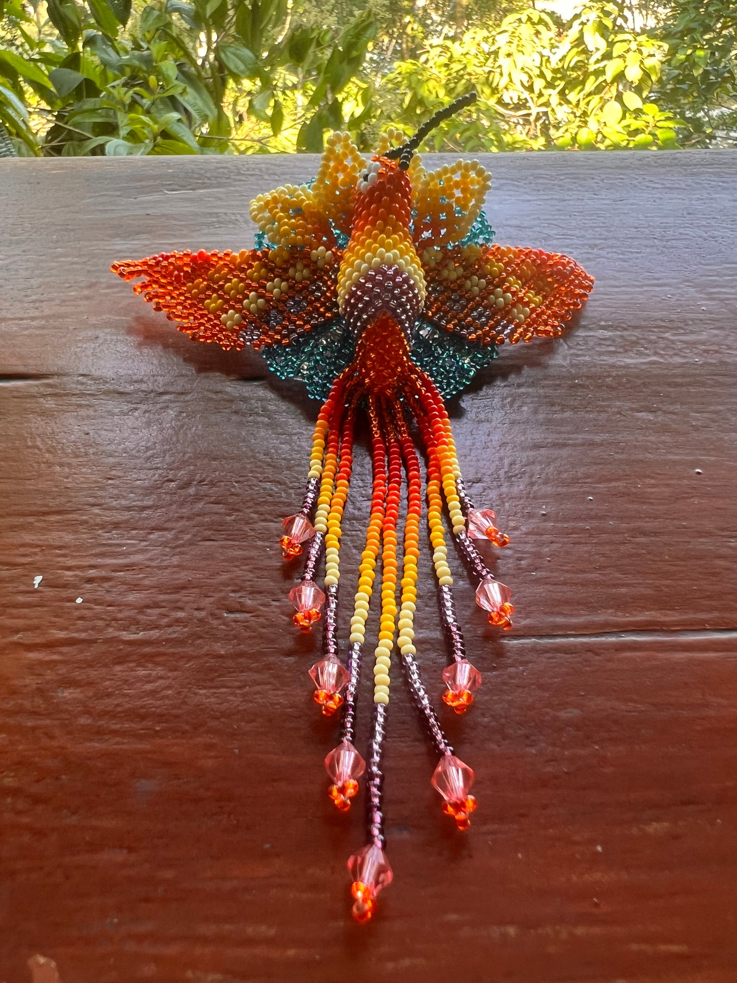 Colorful Colibri Hair adornment Inga Kamentsa