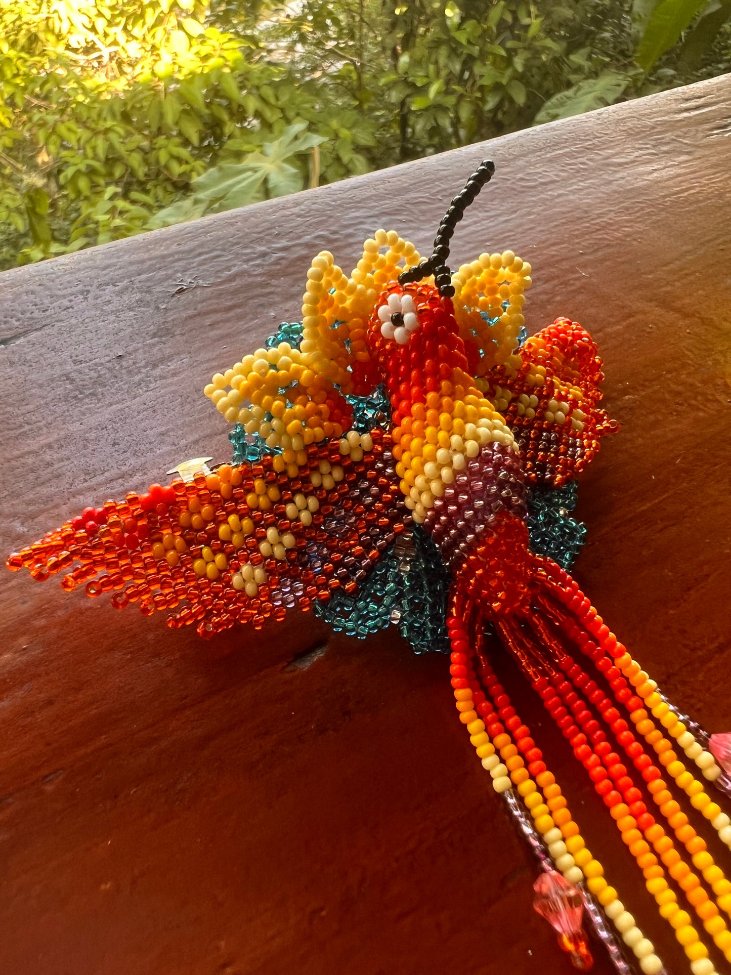 Colorful Colibri Hair adornment Inga Kamentsa