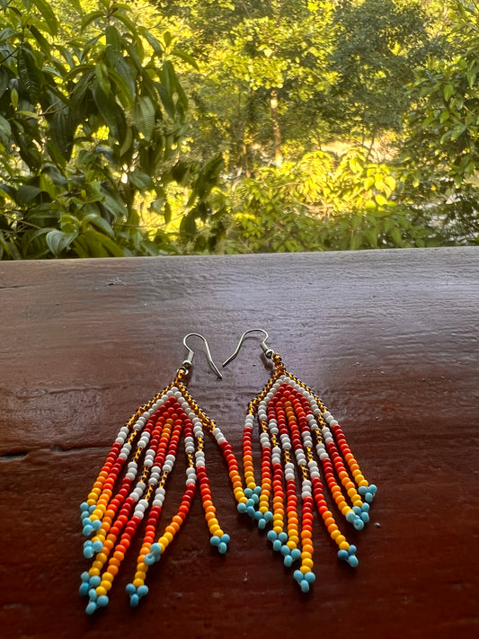 Short multicolour earrings Inga Kamentsa