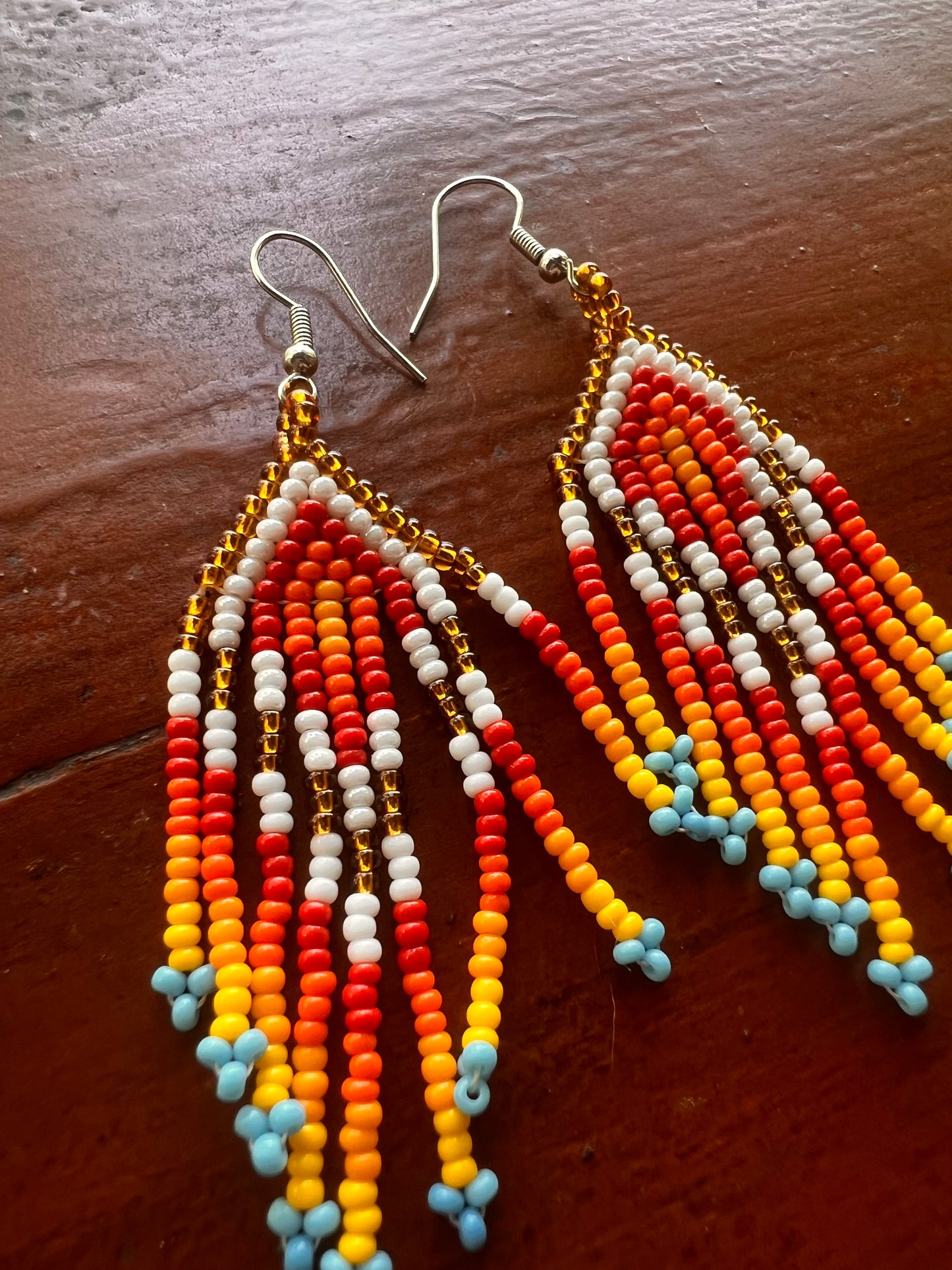 Short multicolour earrings Inga Kamentsa