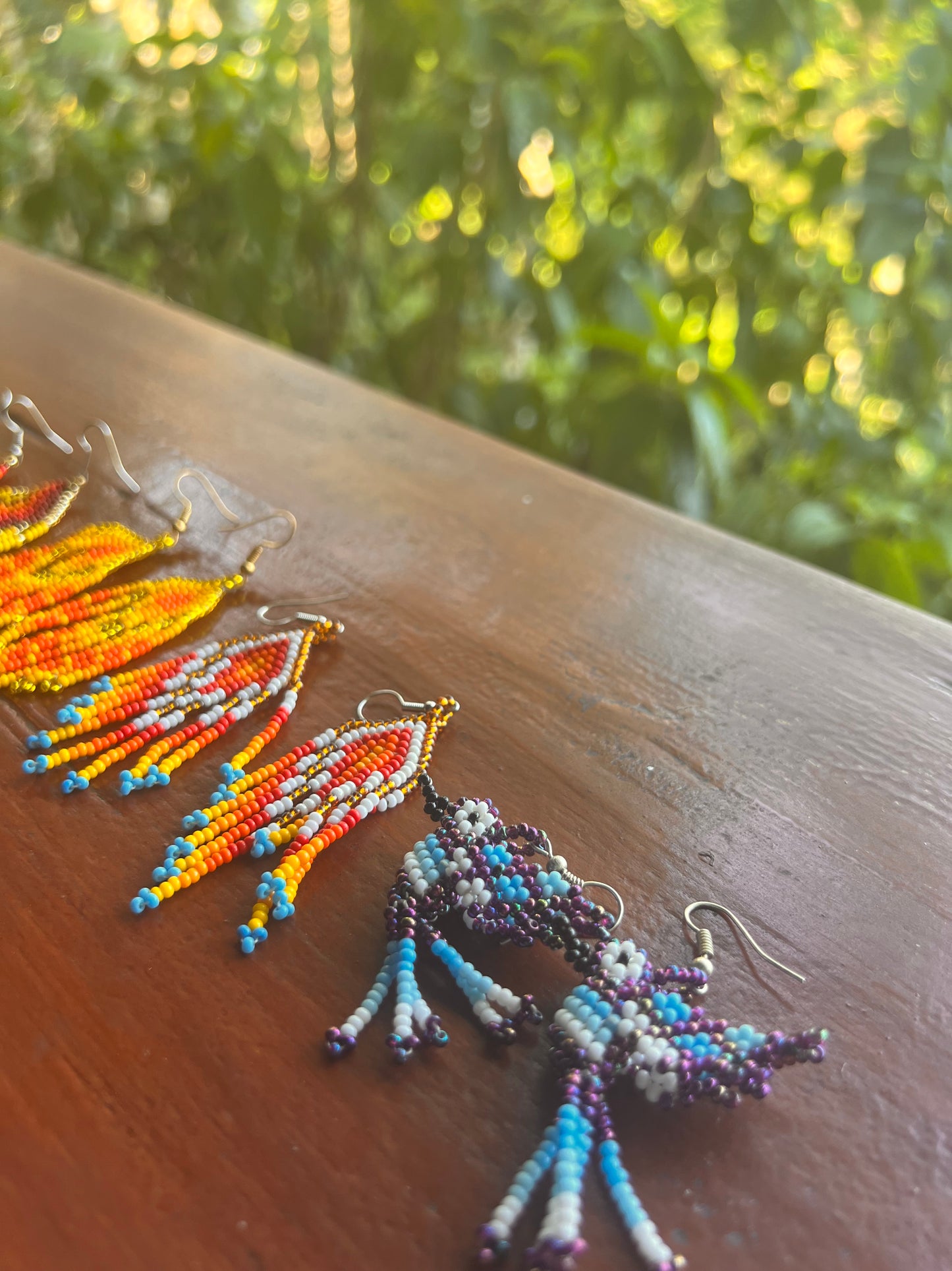 Short multicolour earrings Inga Kamentsa