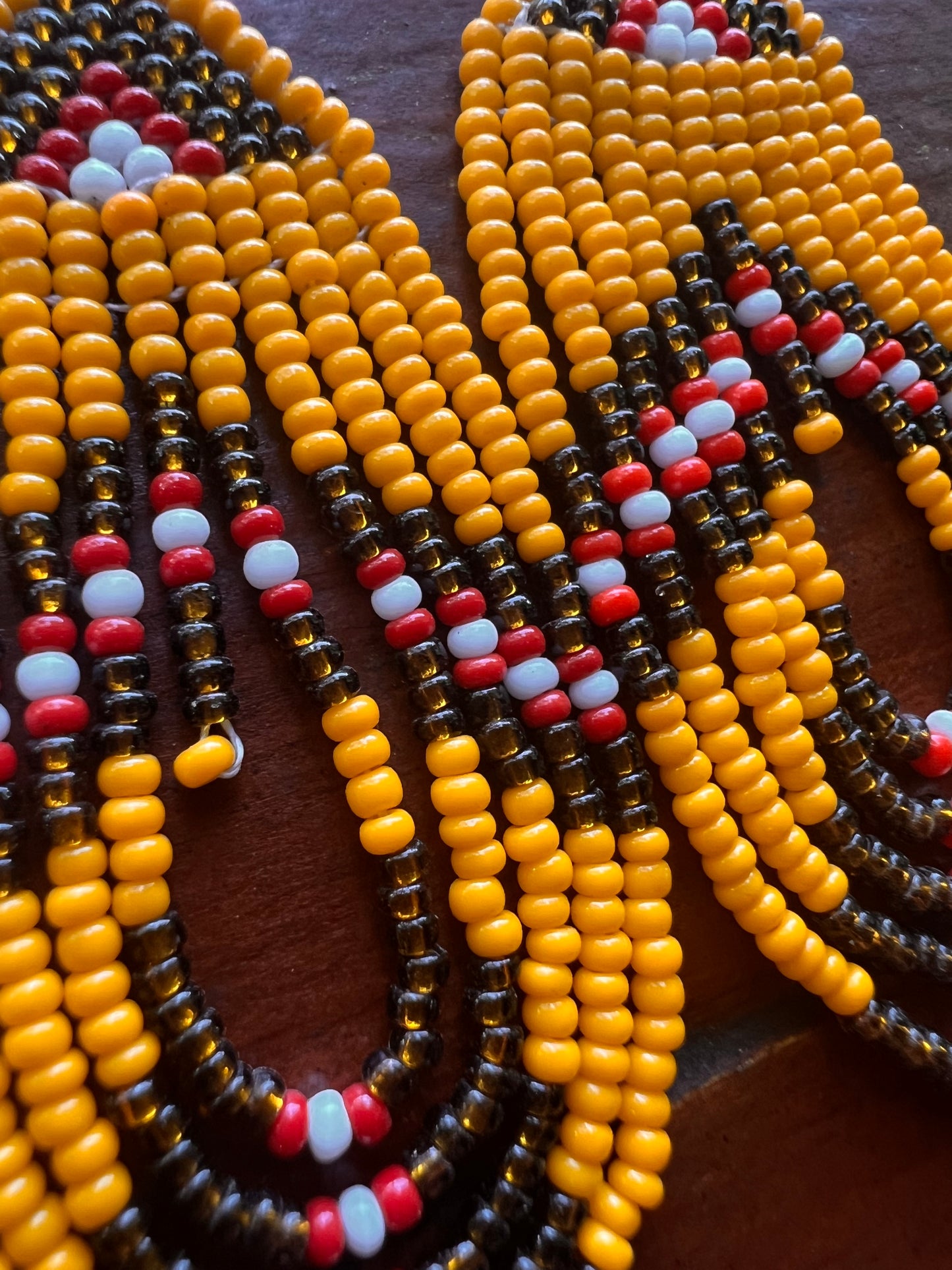 Yellow-brown earrings Inga Kamentsa