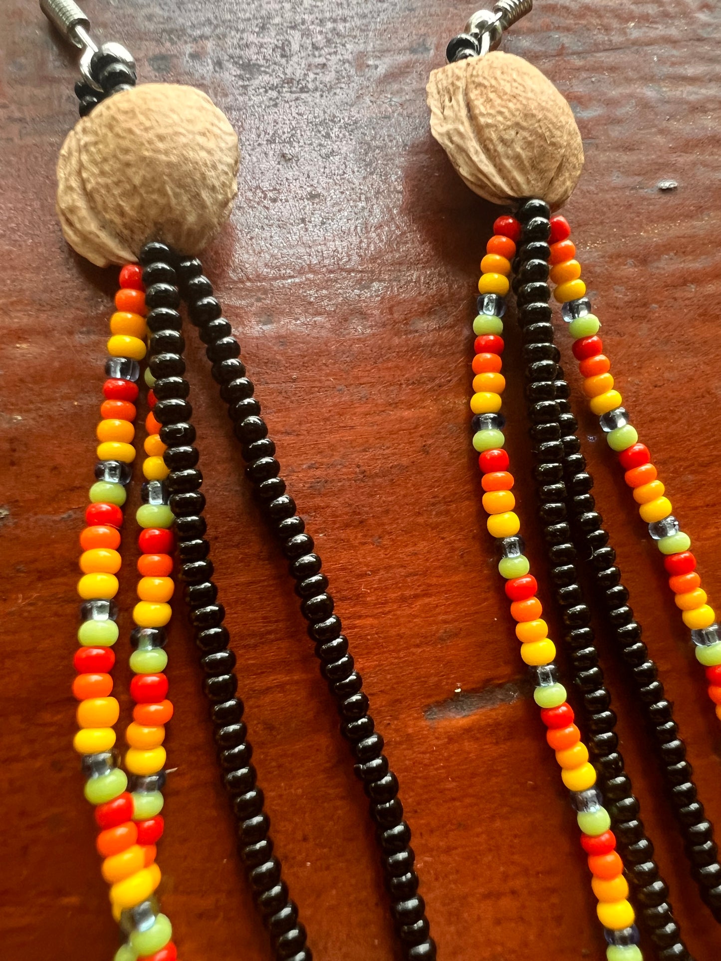 Long Cascabeles macho earrings Yanacona