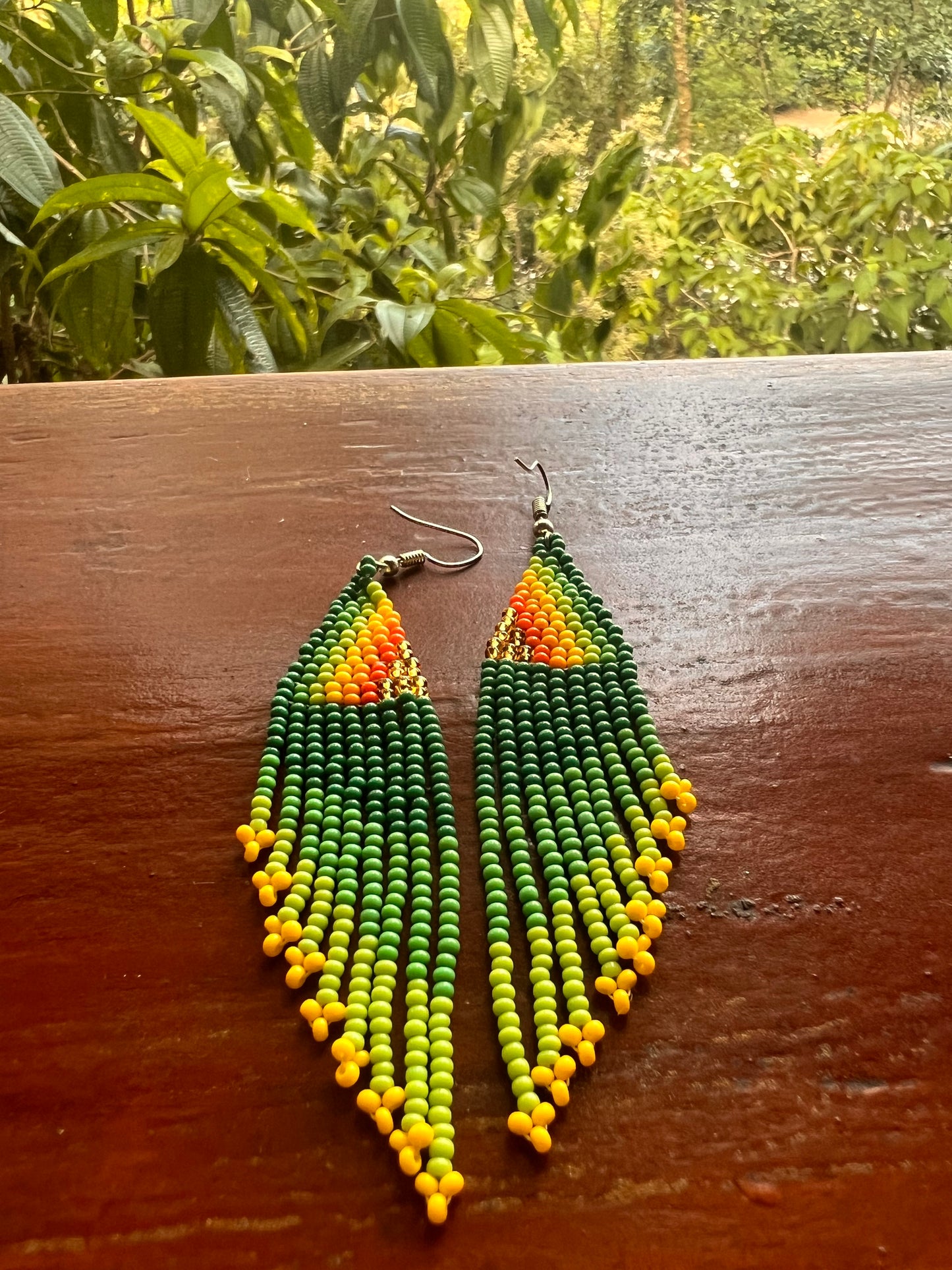 Florishing grass earrings Yanacona