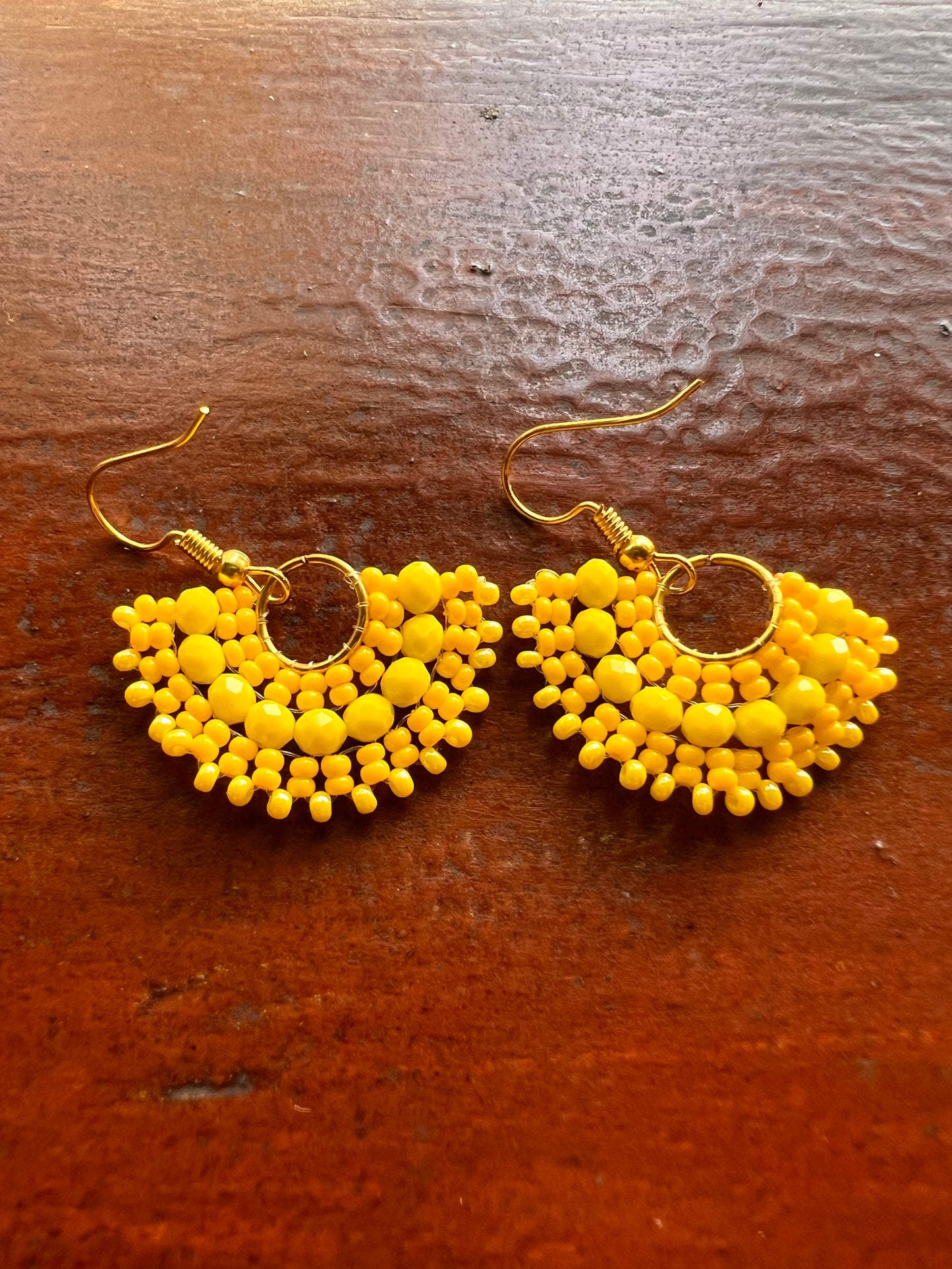 Shining sun earrings Inga Kamentsa