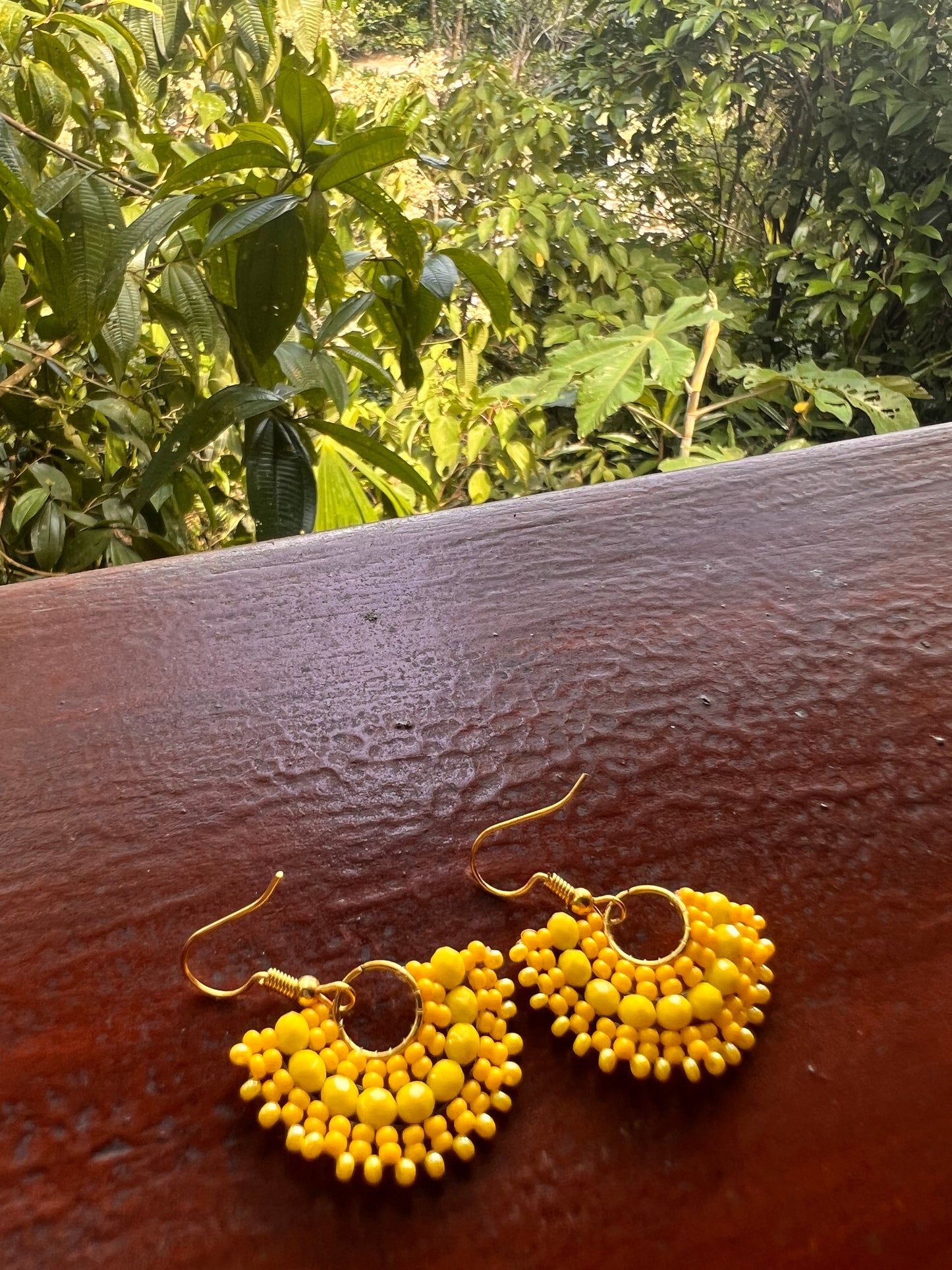 Shining sun earrings Inga Kamentsa