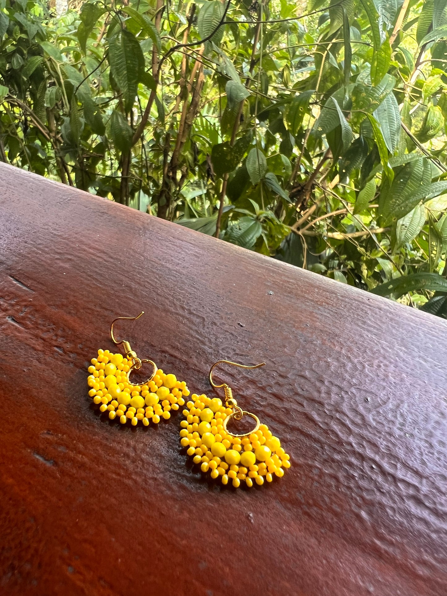 Shining sun earrings Inga Kamentsa