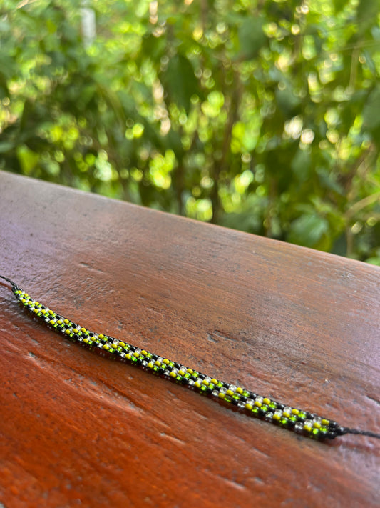 Slim green bracelet Yanacona 0,5 cm x 14 cm