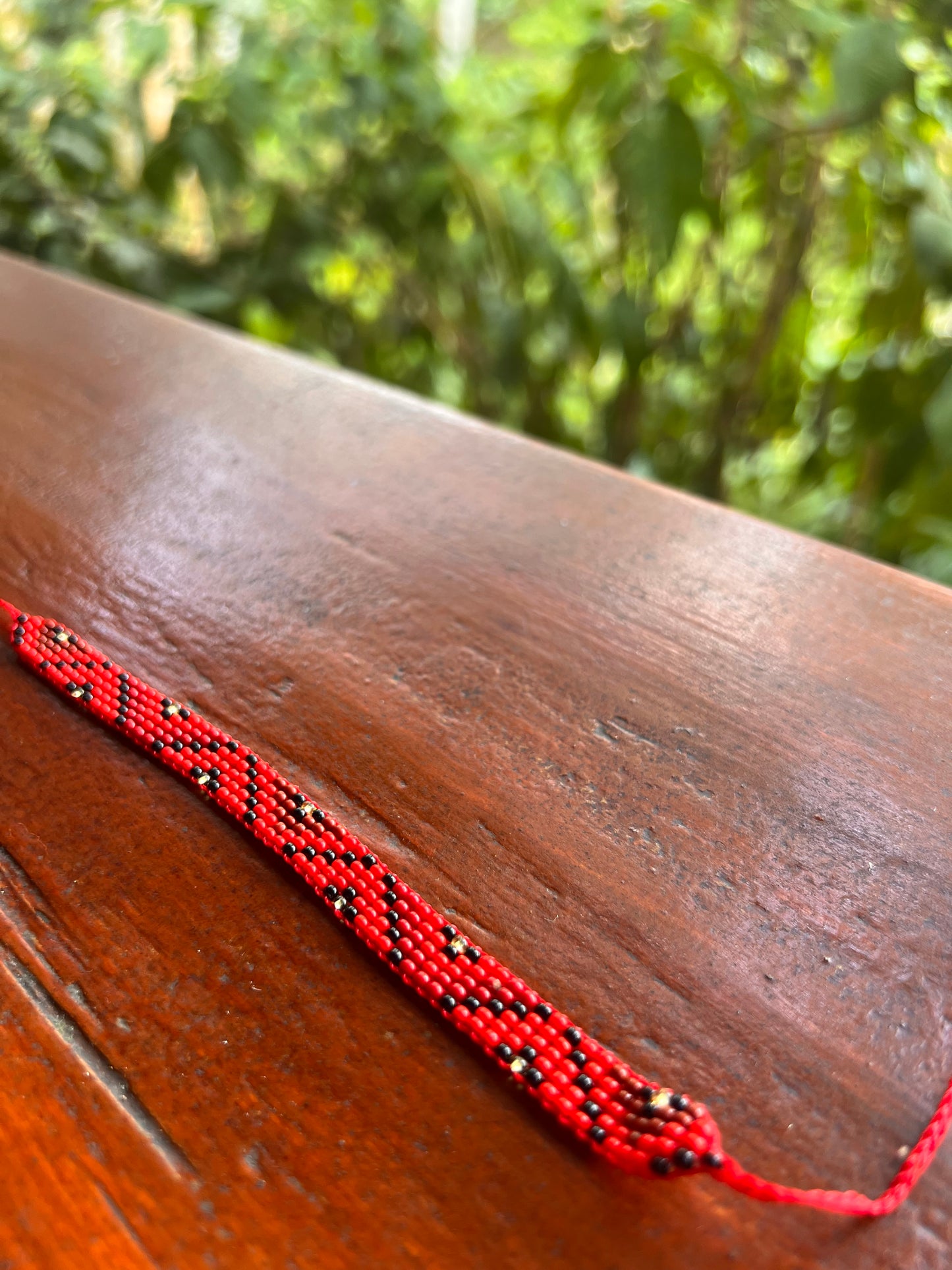 Red bracelet Yanacona 1 cm x 13 cm