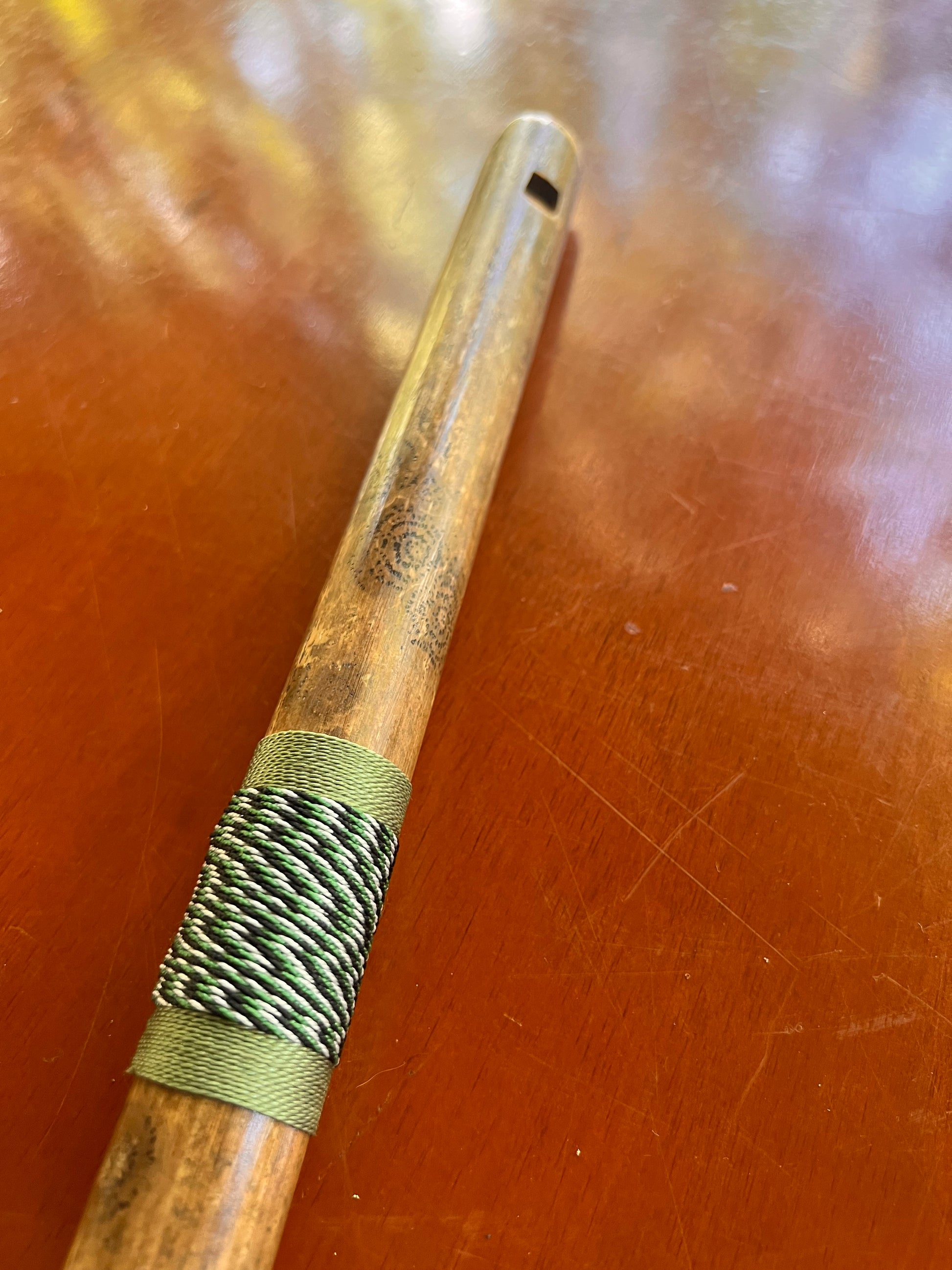 Shamanic flute Ruku pingullo medium sized with Tunda wood from Sibundoy