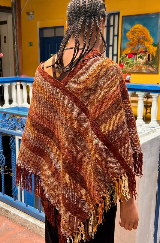 Beautiful brown summer poncho