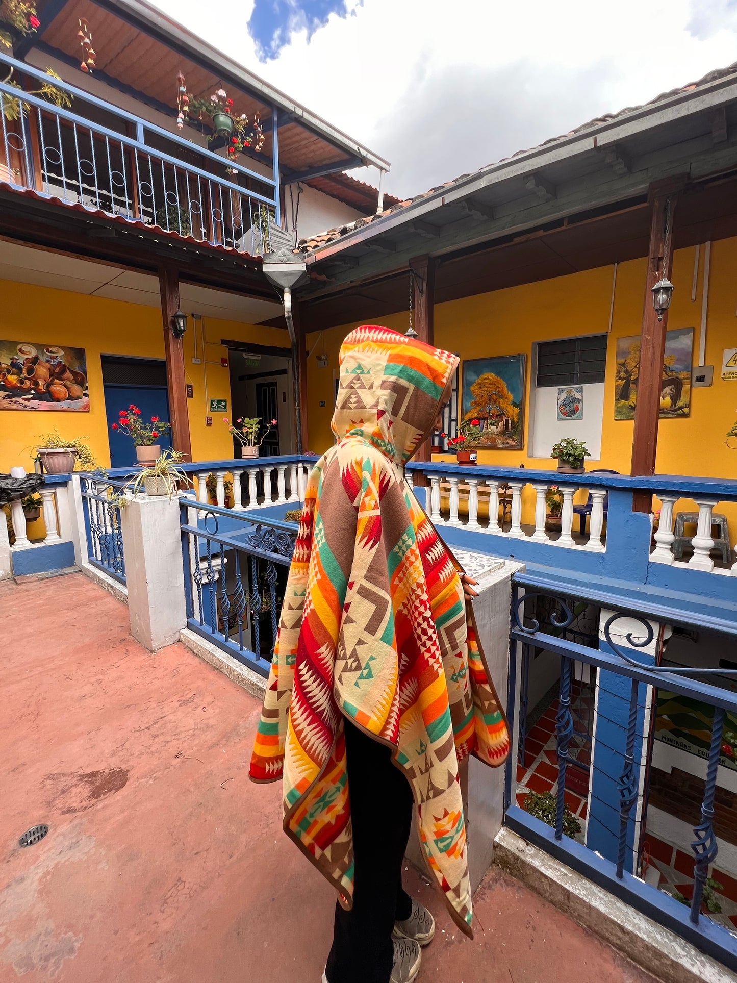 Beautiful multicoloured poncho